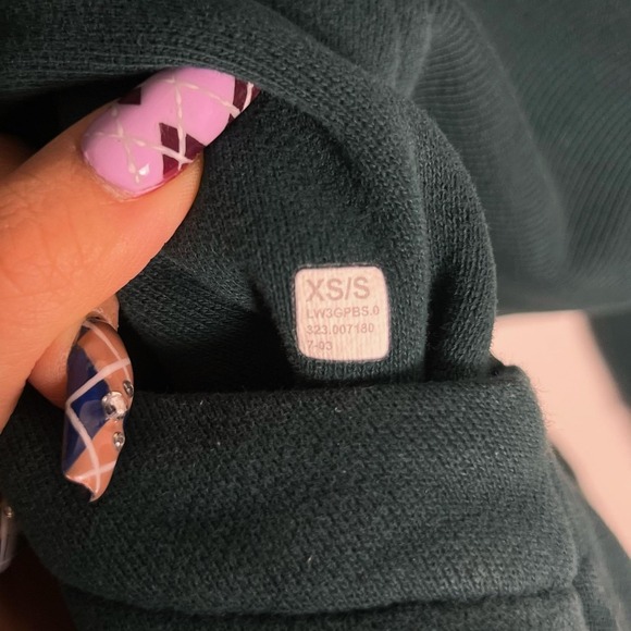 Lululemon Sweatshirt Womens XS/S Green Full Zip Fleece High Neck Pockets Logo - Picture 2 of 6